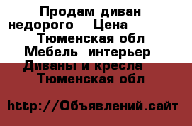 Продам диван, недорого  › Цена ­ 1 000 - Тюменская обл. Мебель, интерьер » Диваны и кресла   . Тюменская обл.